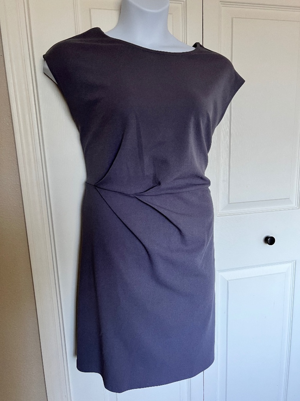 Grey cap sleeve dress